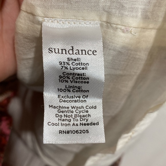 Sundance Button Front Floral Paisley Print Tassel Lined Knee Length Dress Sz M - Picture 6 of 10